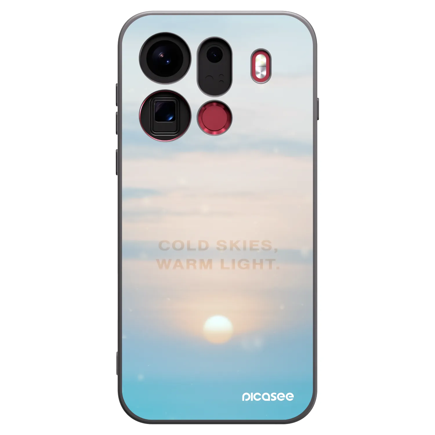 Picasee silikonski črni ovitek za OPPO Find X9 Pro - COLD SKIES