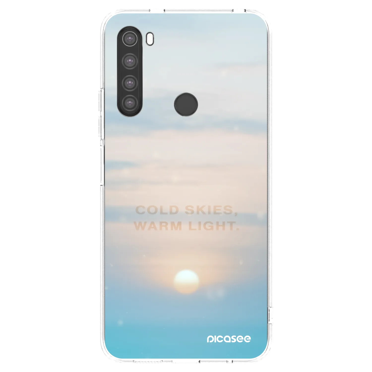 Picasee silikonski prozorni ovitek za Xiaomi Redmi Note 8 - COLD SKIES