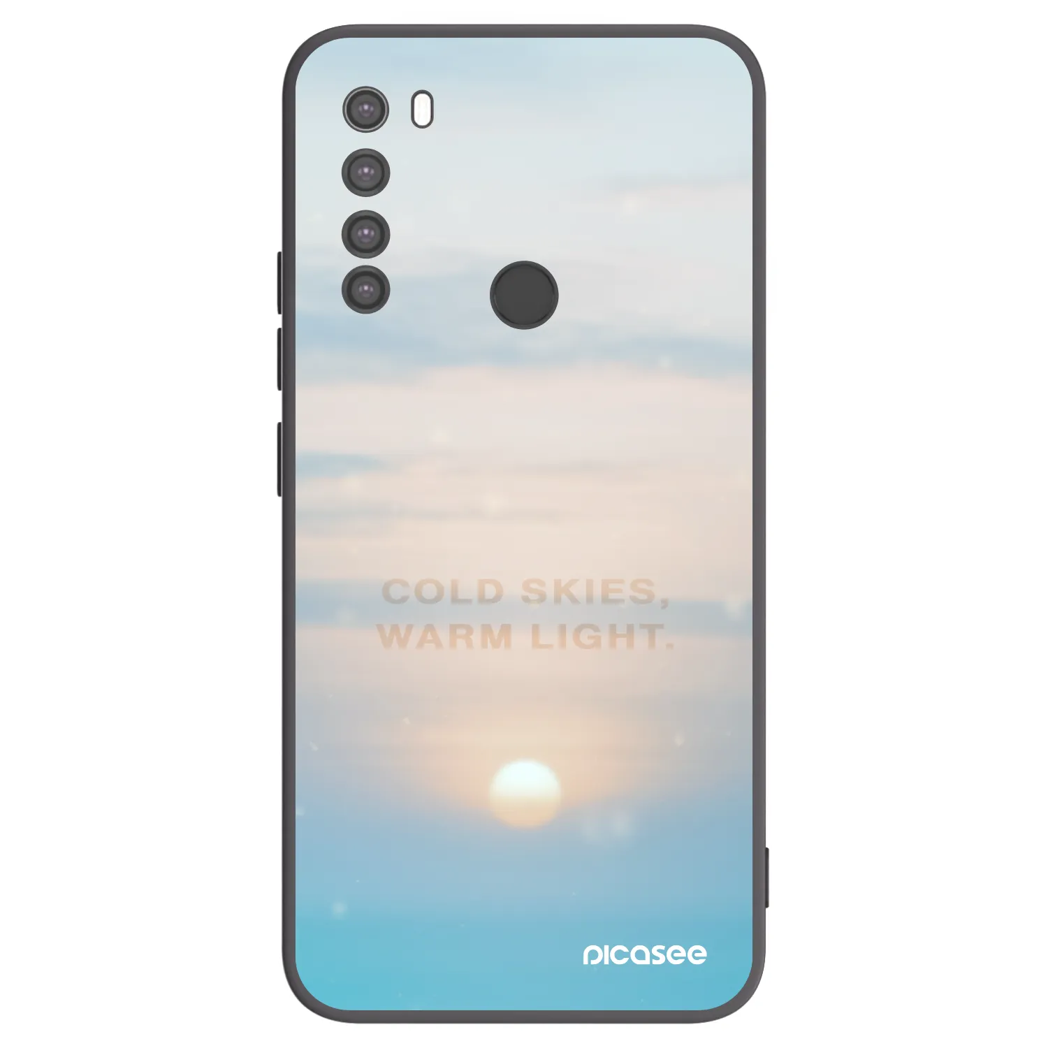 Picasee silikonski črni ovitek za Xiaomi Redmi Note 8 - COLD SKIES