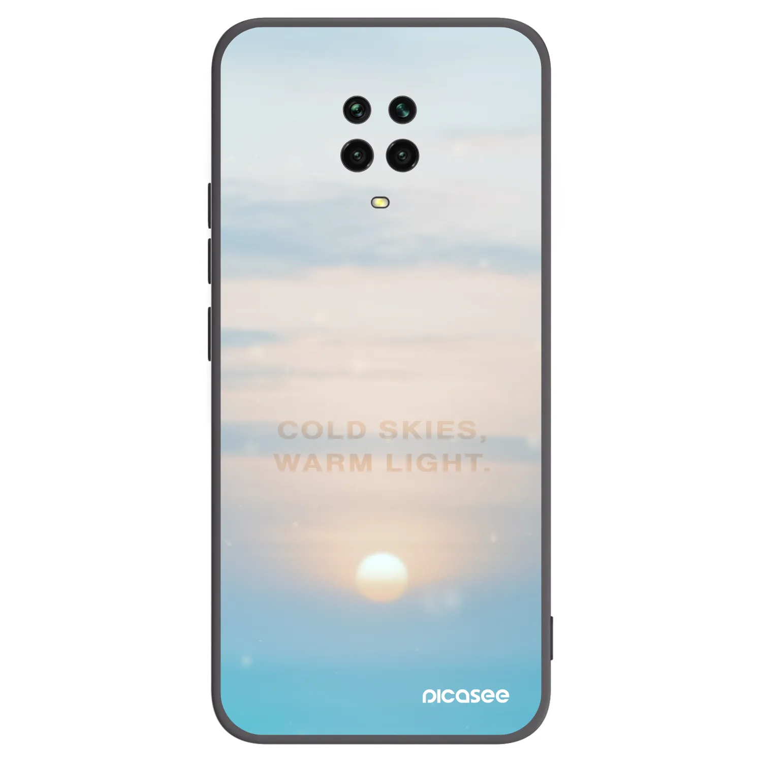 Picasee silikonski črni ovitek za Xiaomi Redmi Note 9 Pro - COLD SKIES
