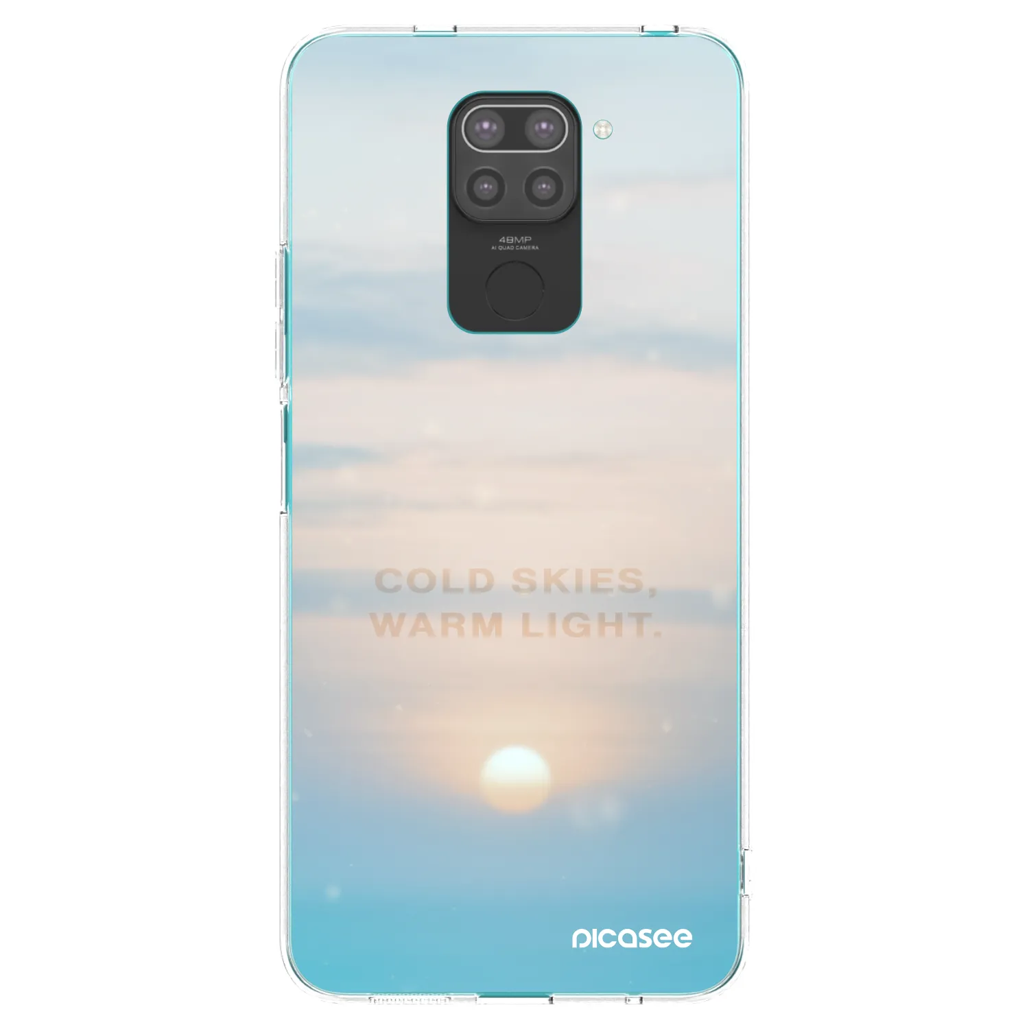 Picasee silikonski črni ovitek za Xiaomi Redmi Note 9 - COLD SKIES