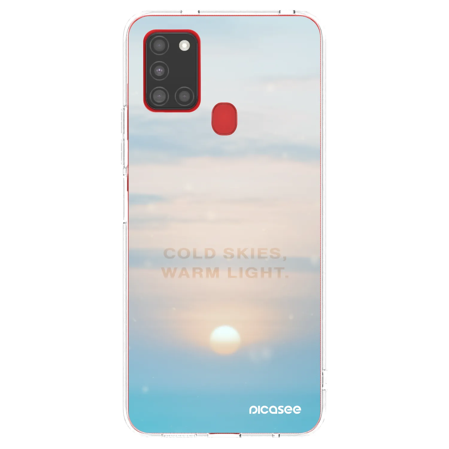 Picasee silikonski prozorni ovitek za Samsung Galaxy A21s - COLD SKIES