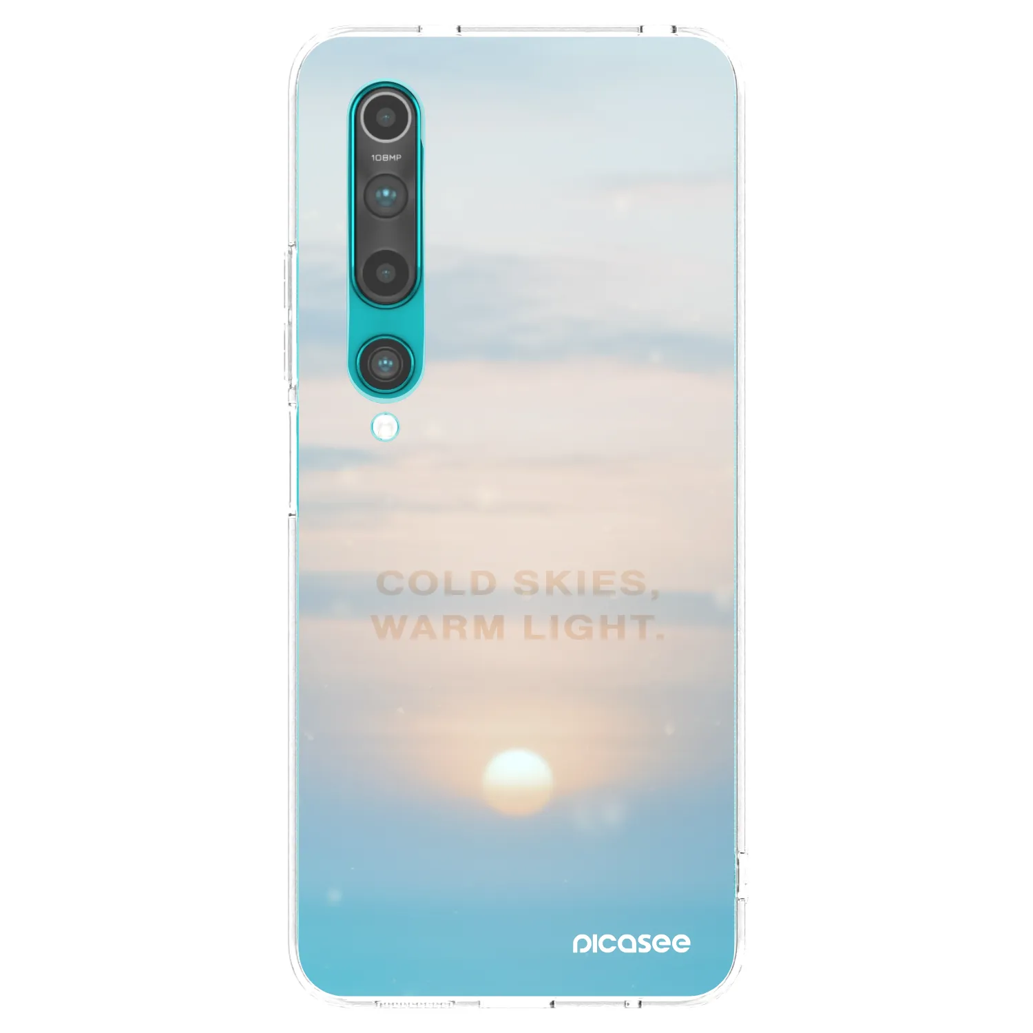 Picasee silikonski prozorni ovitek za Xiaomi Mi 10 - COLD SKIES