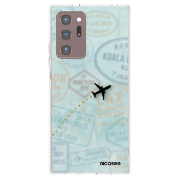 Picasee silikonski prozorni ovitek za Samsung Galaxy Note 20 Ultra - FLIGHT PATH