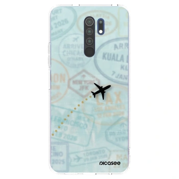 Picasee silikonski prozorni ovitek za Xiaomi Redmi 9 - FLIGHT PATH