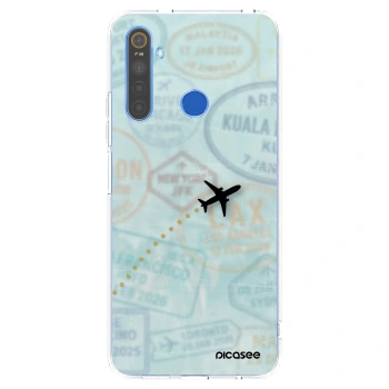 Picasee silikonski prozorni ovitek za Realme 5 - FLIGHT PATH