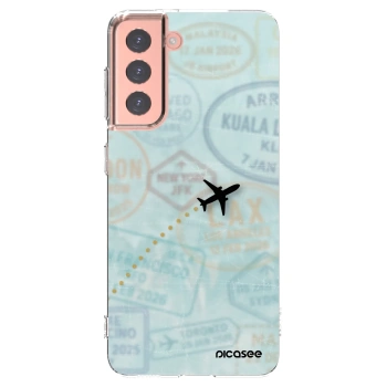 Picasee silikonski prozorni ovitek za Samsung Galaxy S21 5G G991B - FLIGHT PATH
