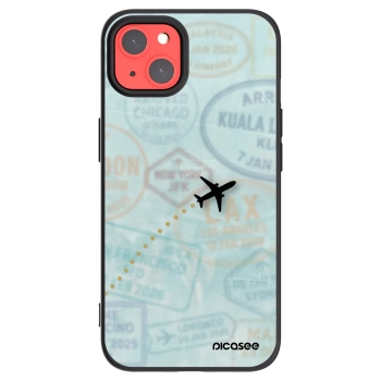 Picasee silikonski črni ovitek za Apple iPhone 13 - FLIGHT PATH