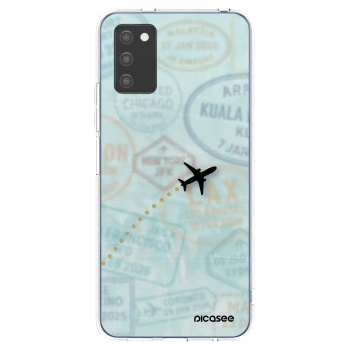 Picasee silikonski prozorni ovitek za Samsung Galaxy A02s A025G - FLIGHT PATH