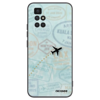 Picasee silikonski črni ovitek za Xiaomi Redmi 10 - FLIGHT PATH