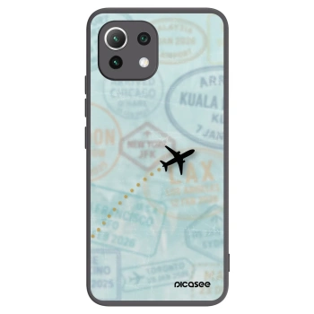 Picasee silikonski črni ovitek za Xiaomi 11 Lite 5G NE - FLIGHT PATH