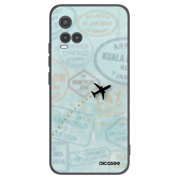 Picasee silikonski črni ovitek za Vivo Y33s - FLIGHT PATH