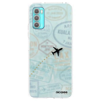 Picasee silikonski prozorni ovitek za Motorola Moto G60 - FLIGHT PATH