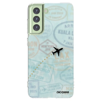 Picasee silikonski prozorni ovitek za Samsung Galaxy S21 FE 5G - FLIGHT PATH