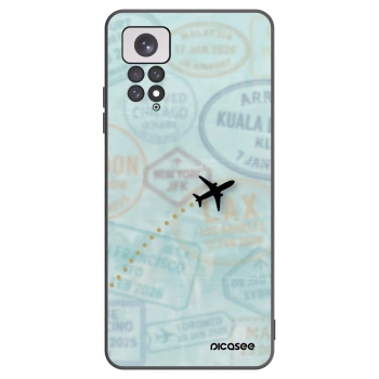 Picasee silikonski črni ovitek za Xiaomi Redmi Note 11 - FLIGHT PATH