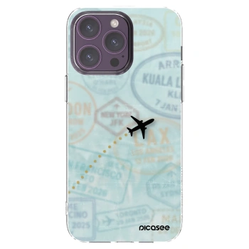 Picasee silikonski prozorni ovitek za Apple iPhone 14 Pro Max - FLIGHT PATH