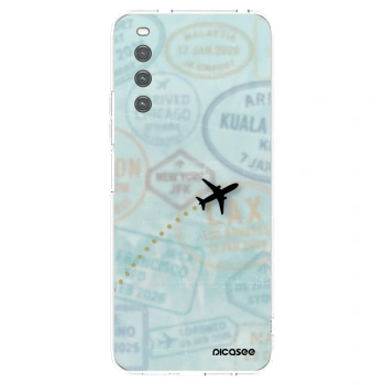 Picasee silikonski prozorni ovitek za Sony Xperia 10 IV 5G - FLIGHT PATH