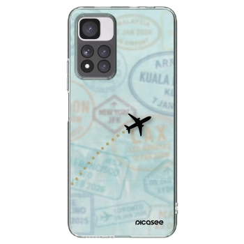 Picasee silikonski prozorni ovitek za Xiaomi Redmi Note 11 Pro+ 5G - FLIGHT PATH