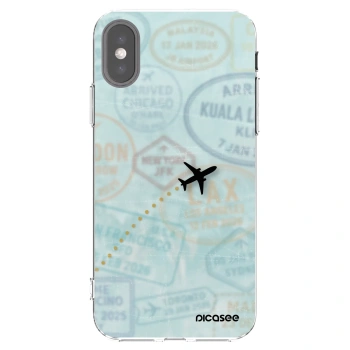 Picasee silikonski prozorni ovitek za Apple iPhone X/XS - FLIGHT PATH