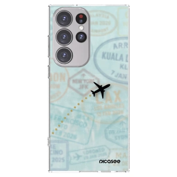 Picasee silikonski prozorni ovitek za Samsung Galaxy S23 Ultra 5G - FLIGHT PATH