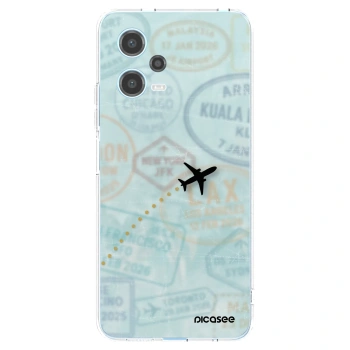 Picasee silikonski prozorni ovitek za Xiaomi Redmi Note 12 5G - FLIGHT PATH