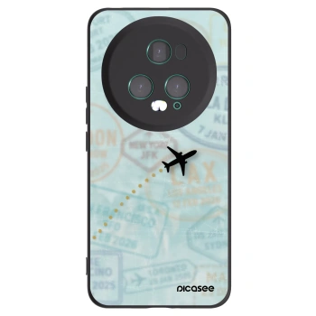 Picasee silikonski črni ovitek za Honor Magic5 Pro - FLIGHT PATH