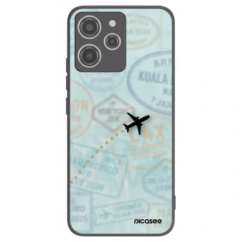 Picasee silikonski črni ovitek za Xiaomi Redmi 12 4G - FLIGHT PATH