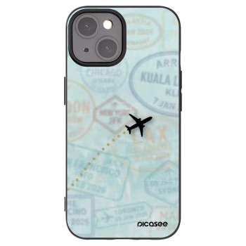 Picasee silikonski črni ovitek za Apple iPhone 15 - FLIGHT PATH