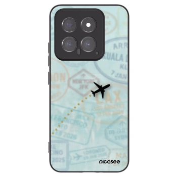Picasee silikonski črni ovitek za Xiaomi 14 - FLIGHT PATH