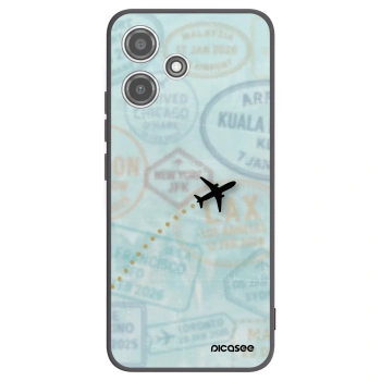 Picasee silikonski črni ovitek za Xiaomi Redmi 12 5G - FLIGHT PATH