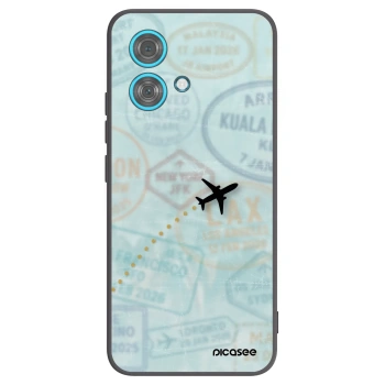 Picasee silikonski črni ovitek za Motorola Edge 40 Neo - FLIGHT PATH