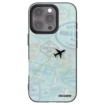 Picasee silikonski črni ovitek za Apple iPhone 16 Pro - FLIGHT PATH