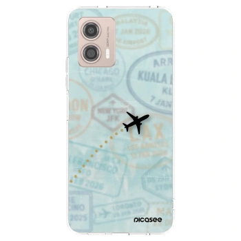 Picasee silikonski prozorni ovitek za Motorola Moto G53 5G - FLIGHT PATH