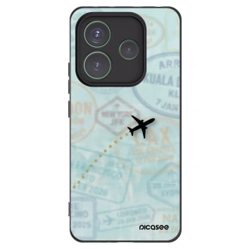 Picasee silikonski črni ovitek za Xiaomi Redmi Note 14 5G - FLIGHT PATH