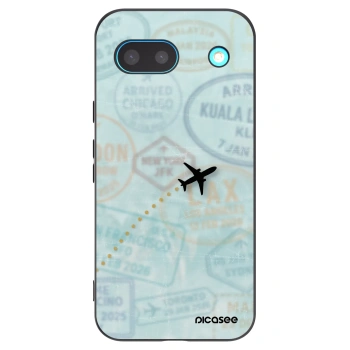 Picasee silikonski črni ovitek za Google Pixel 8a - FLIGHT PATH