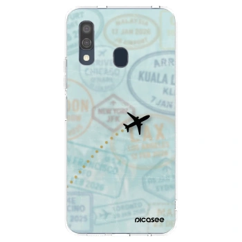 Picasee silikonski prozorni ovitek za Samsung Galaxy A40 A405F - FLIGHT PATH