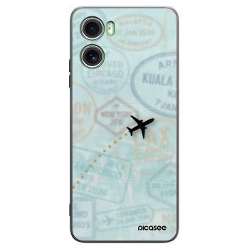 Picasee silikonski črni ovitek za Motorola Moto G06 - FLIGHT PATH