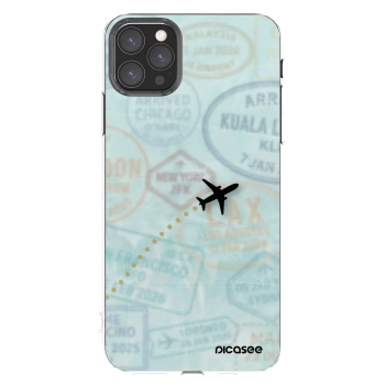 Picasee silikonski prozorni ovitek za Apple iPhone 11 Pro Max - FLIGHT PATH
