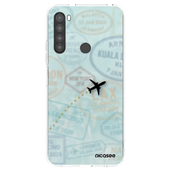 Picasee silikonski prozorni ovitek za Xiaomi Redmi Note 8 - FLIGHT PATH