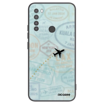 Picasee silikonski črni ovitek za Xiaomi Redmi Note 8 - FLIGHT PATH