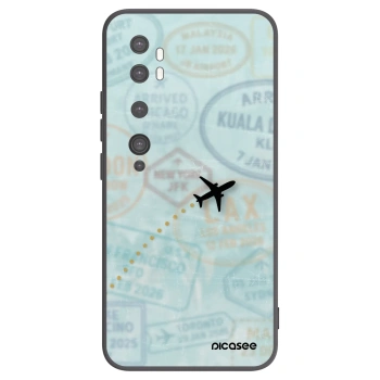 Picasee silikonski črni ovitek za Xiaomi Mi Note 10 (Pro) - FLIGHT PATH