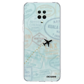 Picasee silikonski prozorni ovitek za Xiaomi Redmi Note 9 Pro - FLIGHT PATH