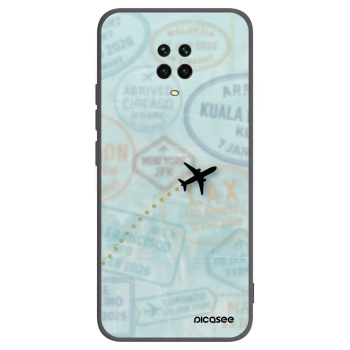 Picasee silikonski črni ovitek za Xiaomi Redmi Note 9S - FLIGHT PATH