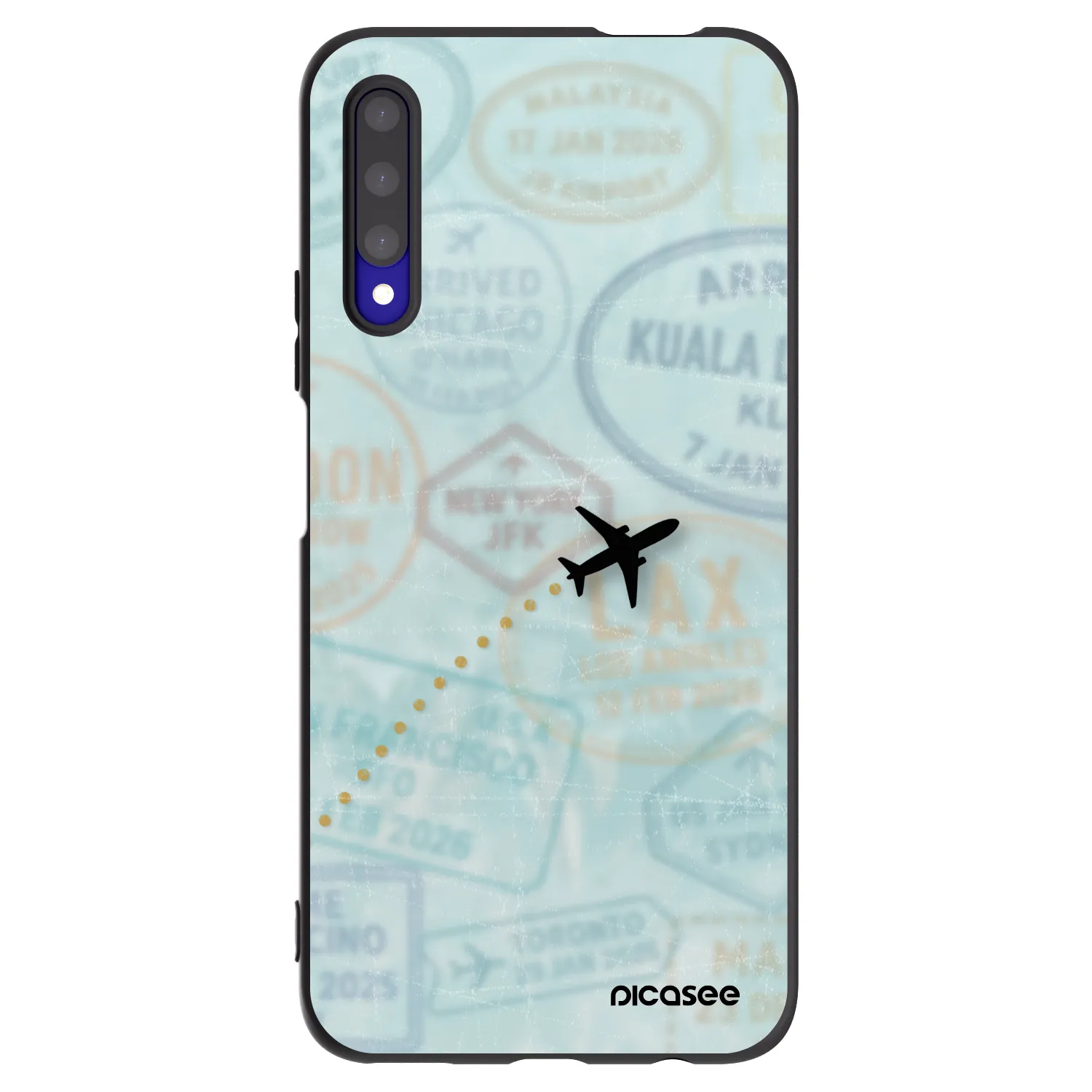 Picasee silikonski črni ovitek za Honor 9X Pro - FLIGHT PATH