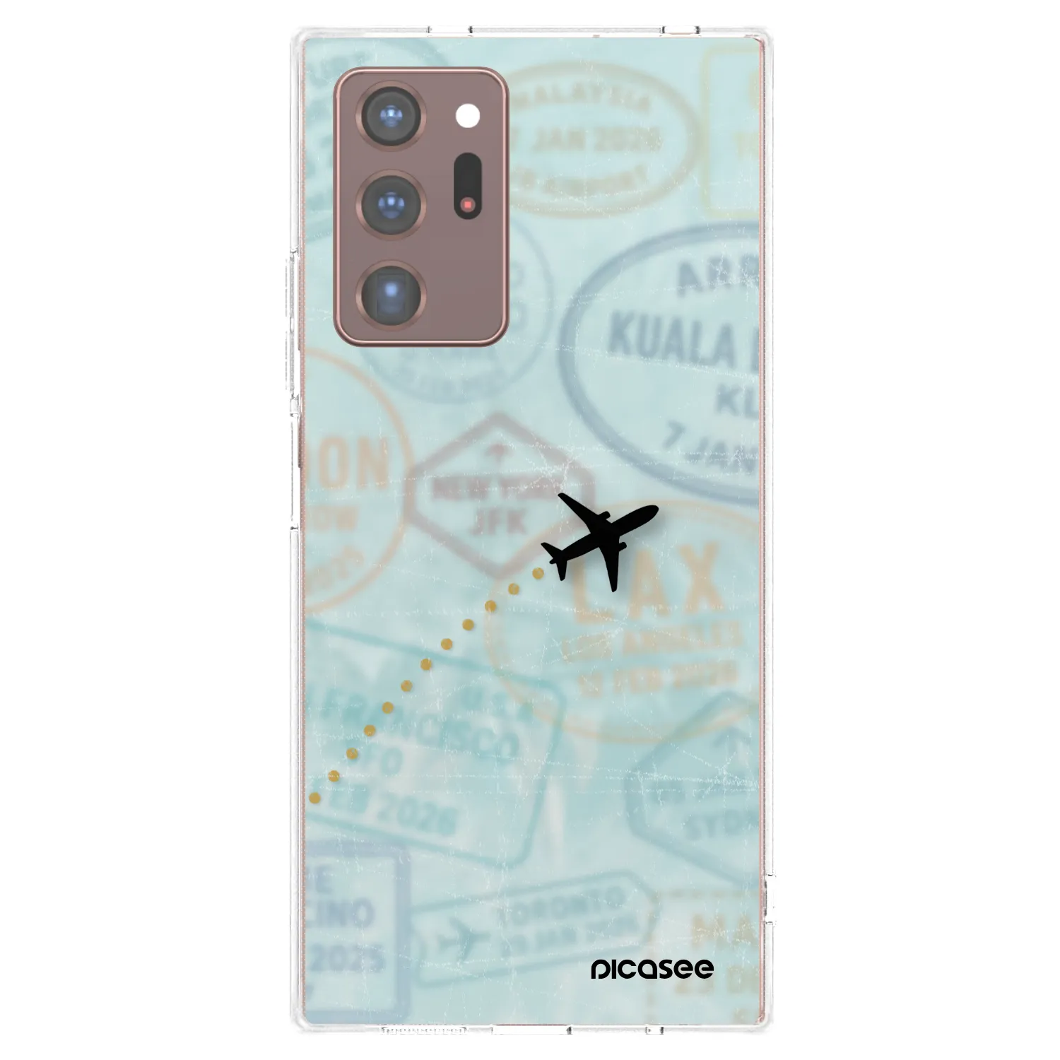 Picasee silikonski prozorni ovitek za Samsung Galaxy Note 20 Ultra - FLIGHT PATH