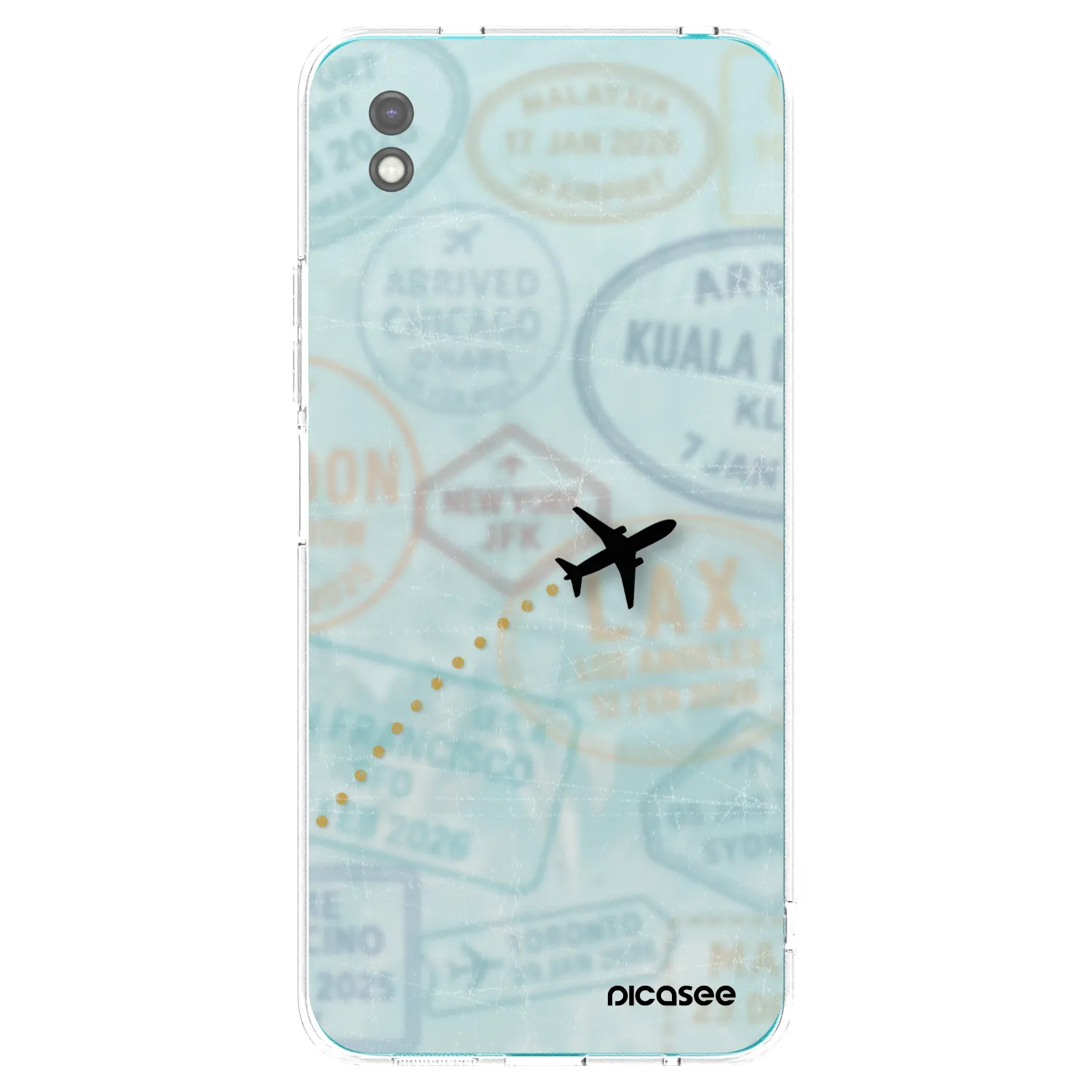 Picasee silikonski črni ovitek za Xiaomi Redmi 9A - FLIGHT PATH