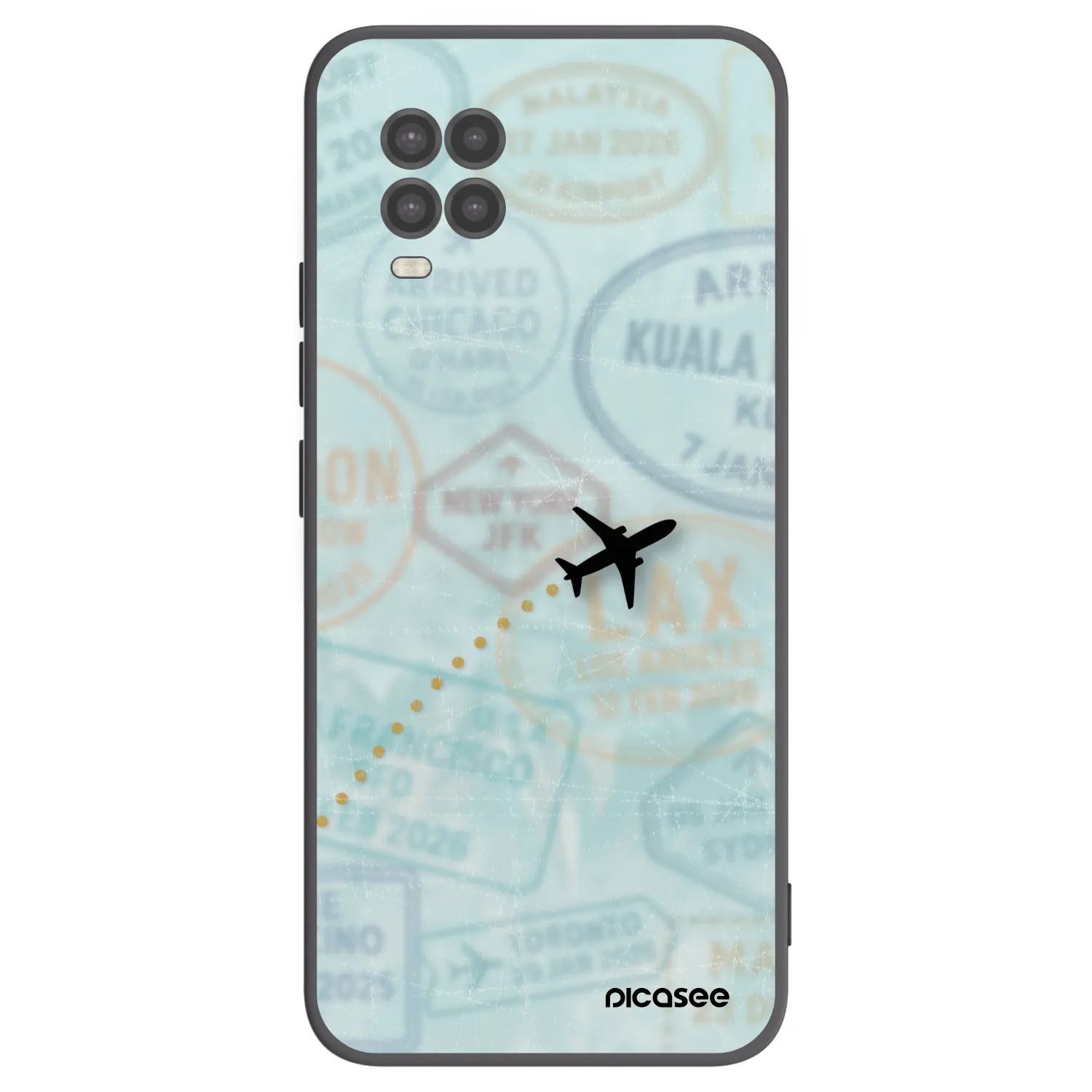 Picasee silikonski črni ovitek za Xiaomi Mi 10 Lite - FLIGHT PATH