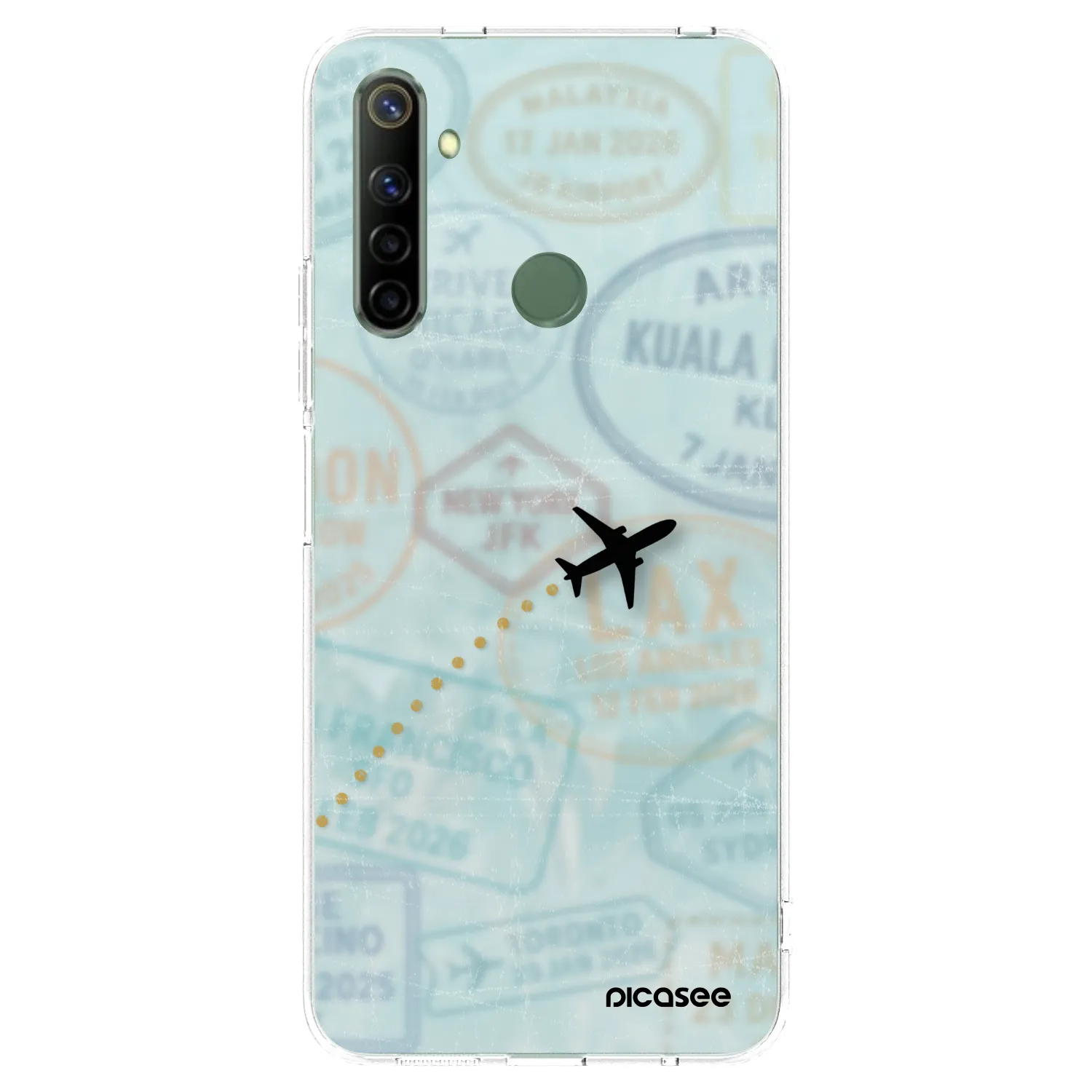 Picasee silikonski prozorni ovitek za Realme 6i - FLIGHT PATH