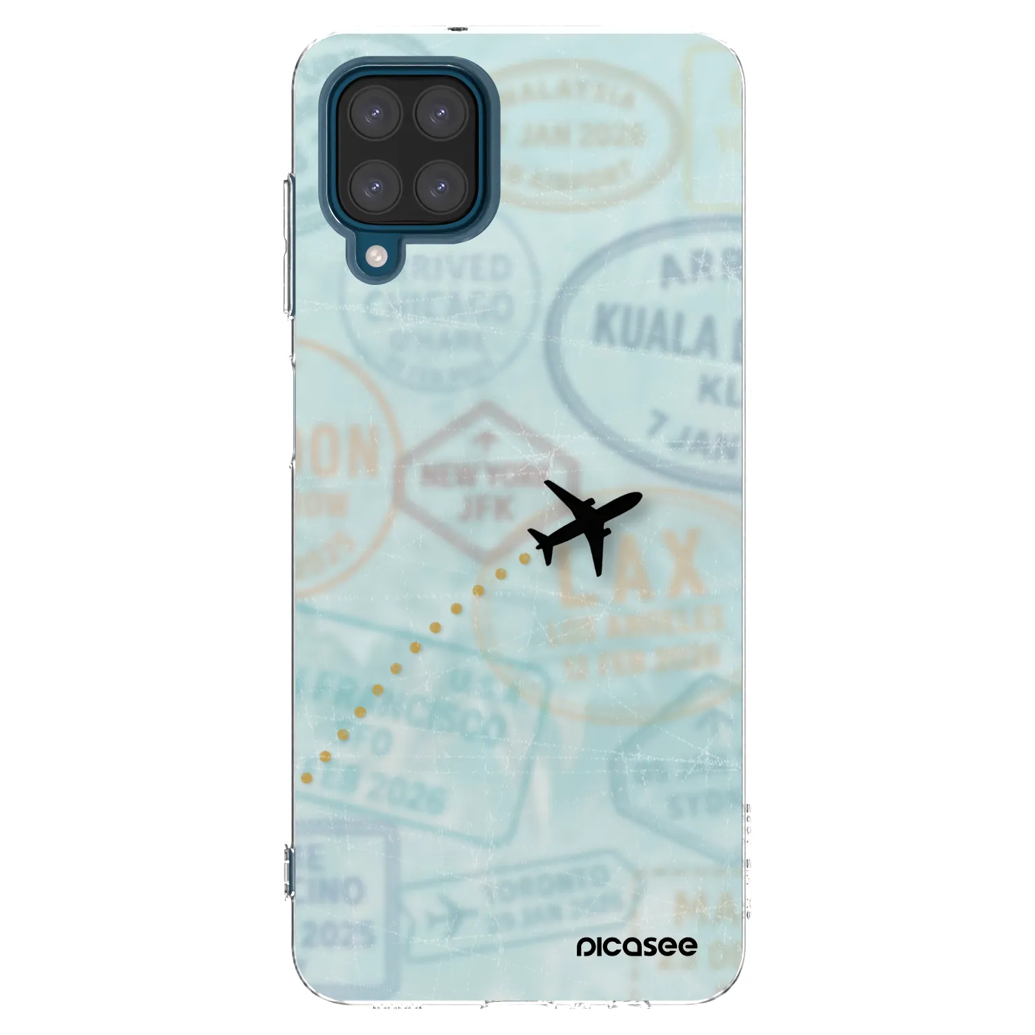 Picasee silikonski prozorni ovitek za Samsung Galaxy A12 A125F - FLIGHT PATH
