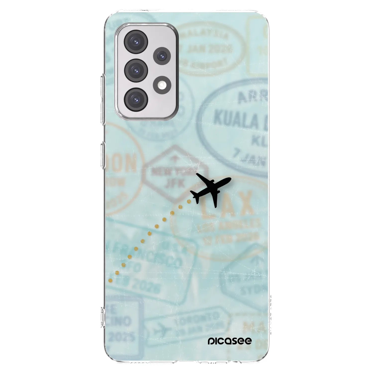 Picasee silikonski prozorni ovitek za Samsung Galaxy A52 5G A525F - FLIGHT PATH
